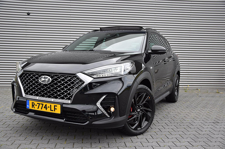 Hyundai Tucson 1.6 T-GDI N-Line, Panoramadak, 19Inch Lichtmetaal, Black Edition, 12 maanden BASIS garantie